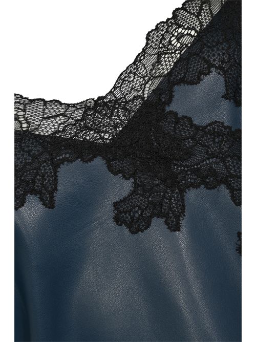 Top effetto pelle con ricamo in pizzo Patrizia Pepe | 8C0837 E005CA97